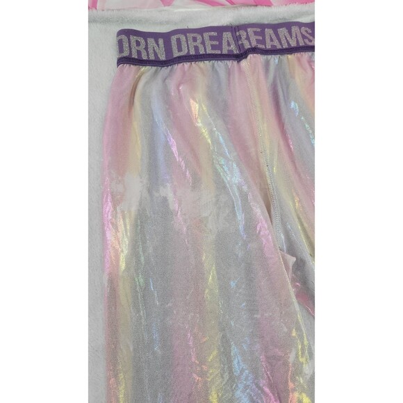 Top Drawer Womens Lounge Pants Purple Iridescent Elastic Waist Unicorn Dreams XS - Picture 3 of 12